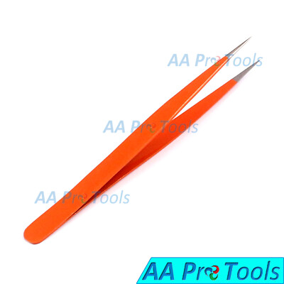 Orange Facial Hair Removal Eyebrow Tweezers 3 Plucking Ingrown