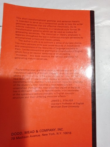 Style and grammar;: A writer's handbook of transformations,*VTG,1973*Papperback - 第 2/12 張圖片