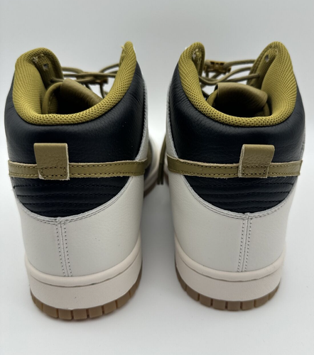 Nike Dunk High By You Custom Men's 10.5 Shoes White/ Black/Gold Moss DV2273-900 - Picture 4 of 7