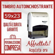 TIMBRO MACCHINETTA AUTOINCHIOSTRANTE + GOMMINA RESINA - 59x23 - PERSONALIZZATO