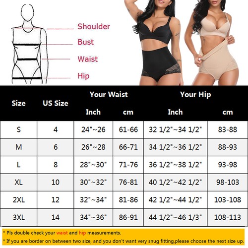 Women High Waist Tummy Control Shapewear Butt Lifter Body Shaper Girdle Briefs - Picture 2 of 20