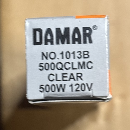 Damar OEM 1013b Quartz Tungsten Bulb, 500qclmc, Clear 500 watt, T4 Base - Picture 4 of 4