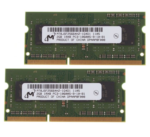 4GB Micron 2X 2GB DDR3 1333MHz PC3-10600 1RX8 204PIN SODIMM Laptop Memory RAM^! - Picture 9 of 9