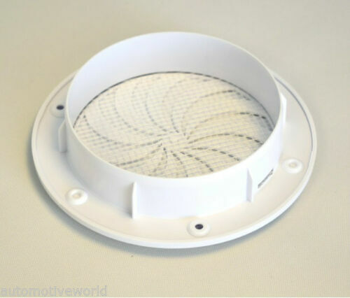 Rejilla de ventilación de aire redonda 100 mm con obturador y mosquitera cubierta de ventilación de conducto - Imagen 5 de 5