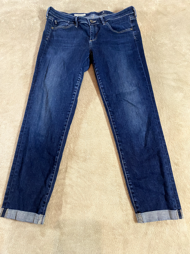 Adriano Goldschmied AG Jeans Women's 29R Blue Med Wash Stilt Roll-Up Cigarette