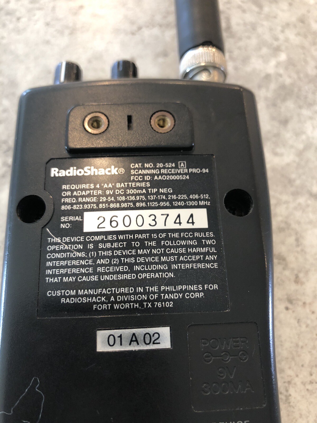Radio Shack PRO94 1000 Channel Scanner, Dual Trunking, Tested eBay