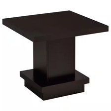 23.5 In. Cappuccino Square Wood End Table