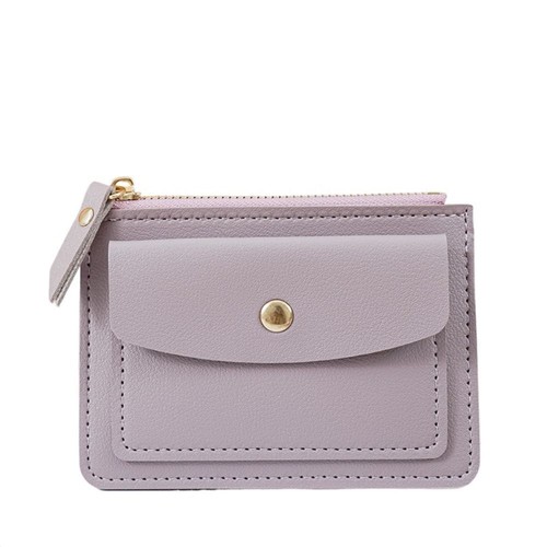 Small Leather Coin Purse Square Zipper Short Wallet Fashion Hasp Wallet Girls - Picture 18 of 18