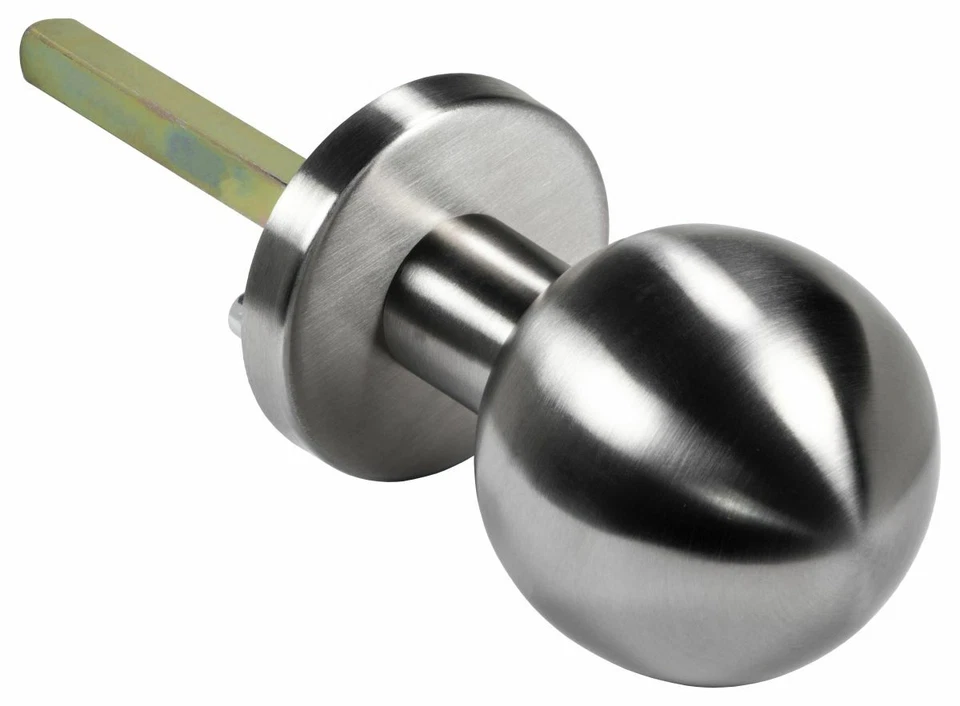 Türknopf Edelstahl Türknauf rund Kugelknopf fix Knauf Tür-Knopf Türgriff silber - Bild 2 von 4