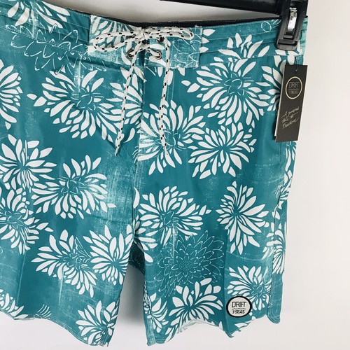 New Drift the 7 Seas Mens Board Shorts Swim Trunks Retro Floral Sz 32 NWT - Picture 4 of 7