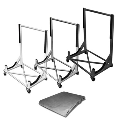 Hardtopständer Hardtophalter weiß schwarz rot silber mit Cover/XXL Cover