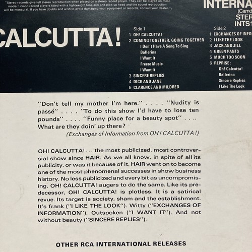Kenneth Tynan OH! CALCUTTA! Australian Cast LP Samuel Beckett John Lennon Nudity - Picture 4 of 5