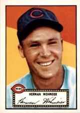 1983 TOPPS 1952 REPRINT SERIES #80 HERM WEHMEIER CINCINNATI REDS