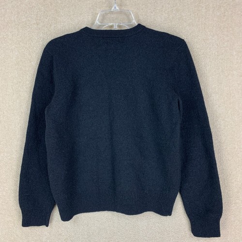 Suéter Polo Ralph Lauren L 100 % Lana de Cordero para Mujer Negro Cuello en V Pullover Tejido - Imagen 7 de 12