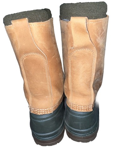 Botas de pato Ll Bean para hombre talla 13 todo el invierno aisladas cuero marrón goma lana - Imagen 7 de 7