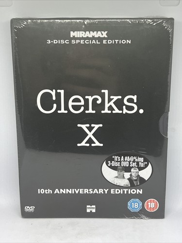 CLERKS X DVD BOX SET 10TH ANNIVERSARY 3 DISC SPECIAL EDITION 💿 