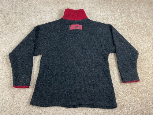 Vintage Odile Cardigan Sweater Womens Size 44 Knit Buttons Up Collar Red Black - Picture 3 of 16