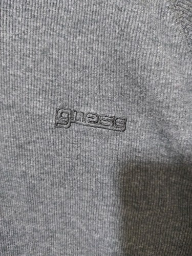 GUESS Jeans Damen XL grau Langarm Pullover Strickpullover mit Logo - Bild 3 von 4