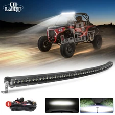 Curved 52inch 700W LED Light Bar Flood Spot Roof Driving RZR SUV ATV UTV 4WD 50"