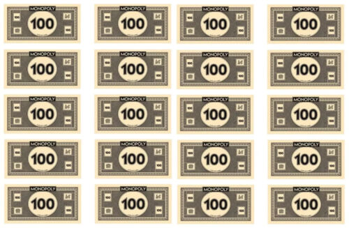 Monopoly Money 100's 2025 Genuine Official One Hundred Dollar Notes 10-40 Pack - Picture 3 of 10