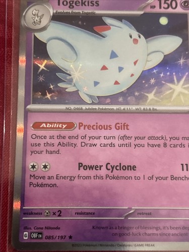 HOLO Pokémon TCG Togekiss SV03: Obsidian Flames 085/197 Holo Rare - Picture 3 of 5