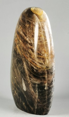 Amazing Black MOONSTONE Crystal Polished Standup Orbicular Reiki Statue - Picture 9 of 12