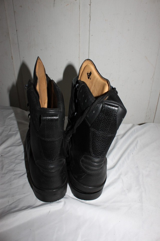 DAMAGED Military German Ranger Combat Boots Black Leather Tactical ...