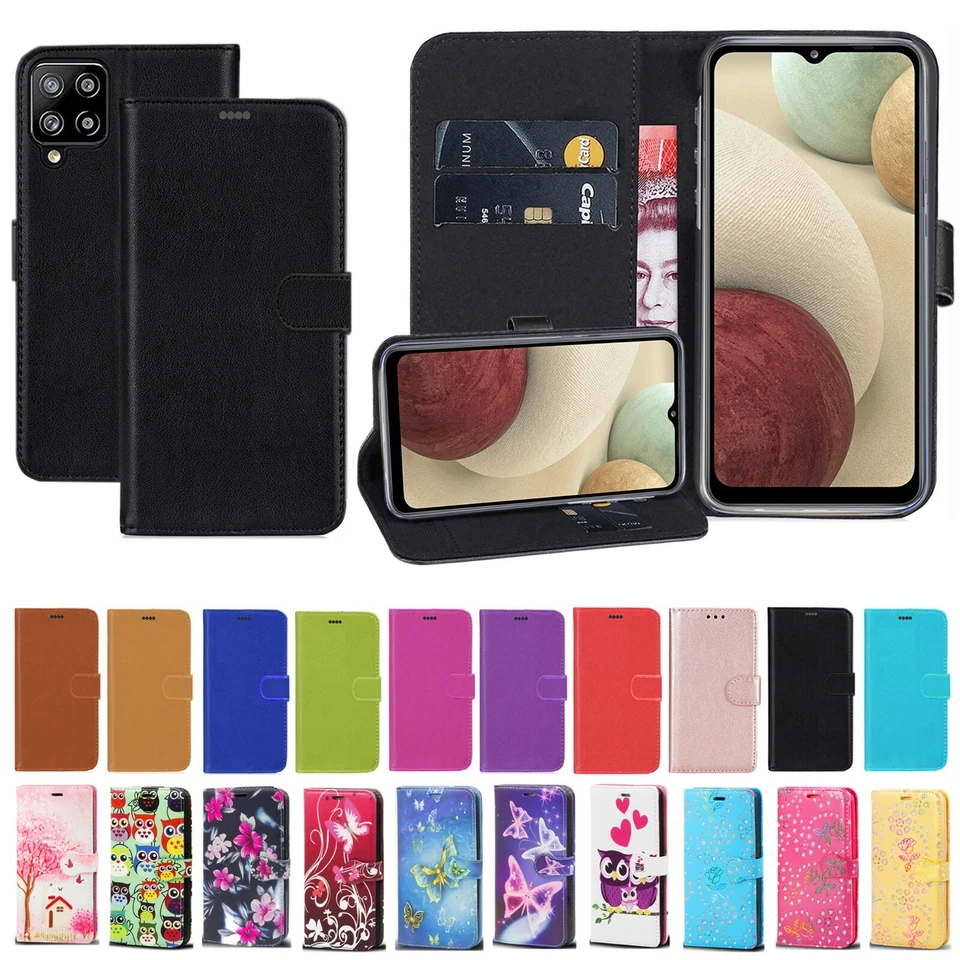 For Samsung Galaxy A12 Case Leather Wallet Book Flip Stand Cover Phone A12 5G
