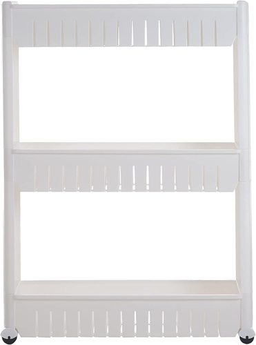 3-Tier Rolling Cart - Narrow-Space Kitchen or Bathroom Organizer - Slim Slide-Ou - Picture 12 of 12