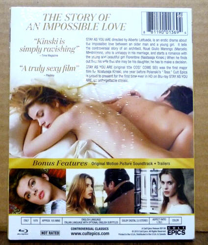 Stay As You Are (Blu-ray mit Schonbezug Kult Epen) Nastassja Kinski NEU VERSIEGELT - Bild 2 von 2