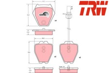 FRONT BRAKE PADS SET GDB1381 TRW I