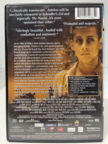 Fateless (DVD, 2006) - Picture 2 of 2