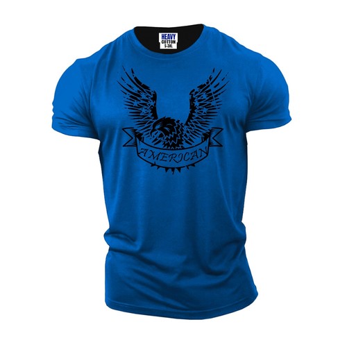 Mens Distressed American Eagle Short Sleeve T-Shirt USA New Graphic New Gift Tee - Picture 23 of 41