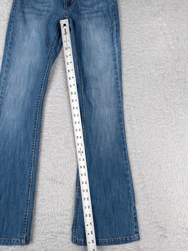 No Boundaries Jeans Juniors 1 Blue Denim Flared Low Rise Cotton Blend 25x30 - Picture 7 of 17