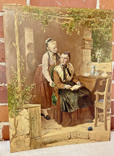 19th Century Johann Georg Meyer Von Bremen Hand Colored Print German 12" X 17.5" - Picture 9 of 10