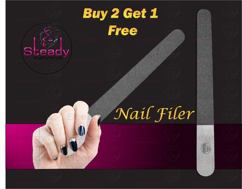 Metal Stainless Steel Nail File Double Sided Manicure Pedicure - 20 cm