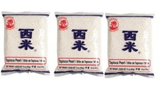 Perlas de tapioca blancas (3 paquetes de 13,2 oz) total de 39,6 oz