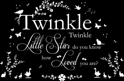 Pegatina de arte de pared Twinkle Twinkle Little Star para niños dormitorio, guardería V2 - Imagen 3 de 18