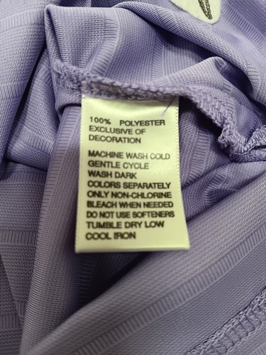 MENS LARGE GREG NORMAN PURPLE ML-75 SHORT SLEEVE GOLF POLO SHIRT SHARK LOGO - Picture 16 of 16