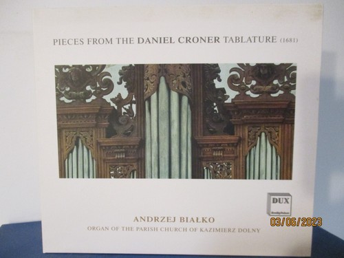 Andrzej Bialko - Pieces from the Daniel Croner Tablature - CD - MINT - 25-1161 - Bild 1 von 3