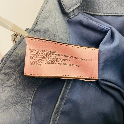 Juicy Couture Vintage Y2K Schultertasche blau Rindsleder verstellbarer Riemen L - Bild 9 von 9