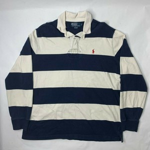 Polo Ralph Lauren Men Large Long Sleeve Striped Rugby Shirt Long Sleeve Striped Rugby Polo Shirt