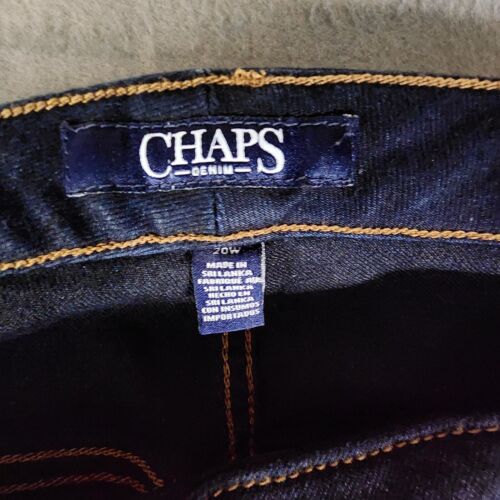 Jeans da donna Chaps 20 W blu scuro lavaggio skinny elasticizzati plus - Foto 4 di 5