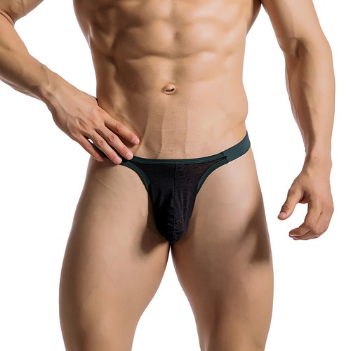 Hombres Tanga Tanga Ver a Través Ropa Interior Sexy Bikini Transpirable Calzoncillos Calzoncillos - Imagen 17 de 31