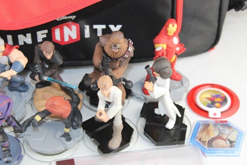 PDP Disney Infinity Bolsa Mensajero Lote con 9 Figuras, 8 Discos de Potencia, 3 Cristales - Imagen 5 de 20