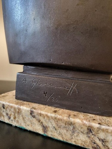 ALBERTO GIACOMETTI ESCULTURA DE BRONCE "CREMA ABSTRACTA" FIRMADA Y NUMERADA - Imagen 6 de 6
