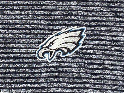 Polo Antigua Philadelphia Eagles nera righe antracite manica S golf grande - Foto 3 di 7