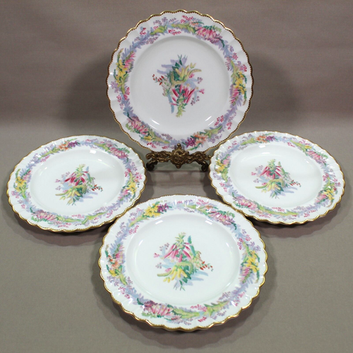 Copeland Floral Foxglove Salad Plates 8.5'' x 4 - Picture 2 of 12