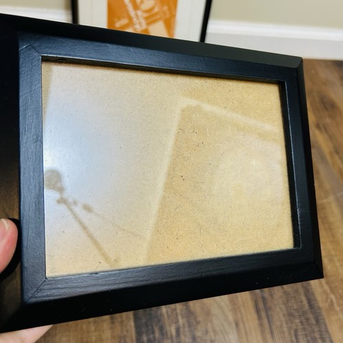 Lot 5 Black Picture Frames Metal Wood Glass Gallery Wall 9x10, 8x10,5x7,5.5x3.5” - Picture 7 of 10