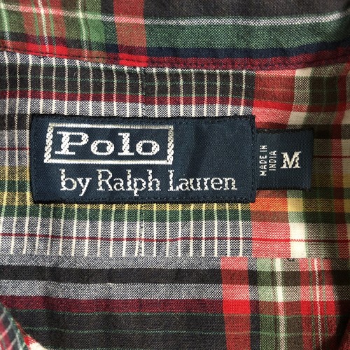 Polo Ralph Lauren Shirt Men's M Madras Plaid VTG Western Wood Button Epaulets - Picture 3 of 18
